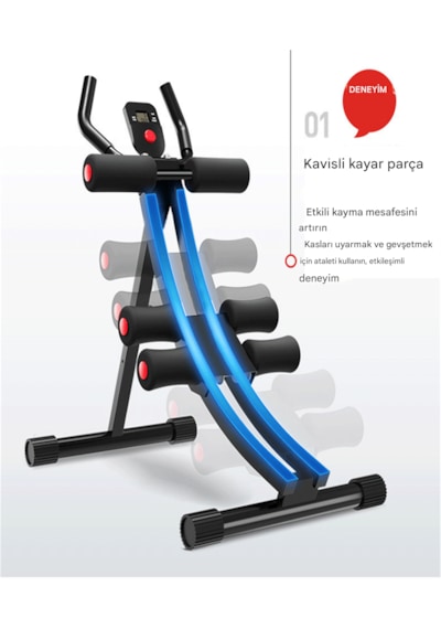 R-mek1 Karın Egzersiz Aleti Ekipmanları Spor Ev Karın Abs Egzersiz Makinesi Egzersiz Mekik Aleti Lcd Ekranlı