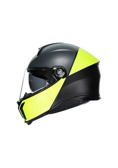 Tourmodular Motosiklet Kaskı Çene Açılır Kask Multi Balanca Matt Black Yellow L Diğer