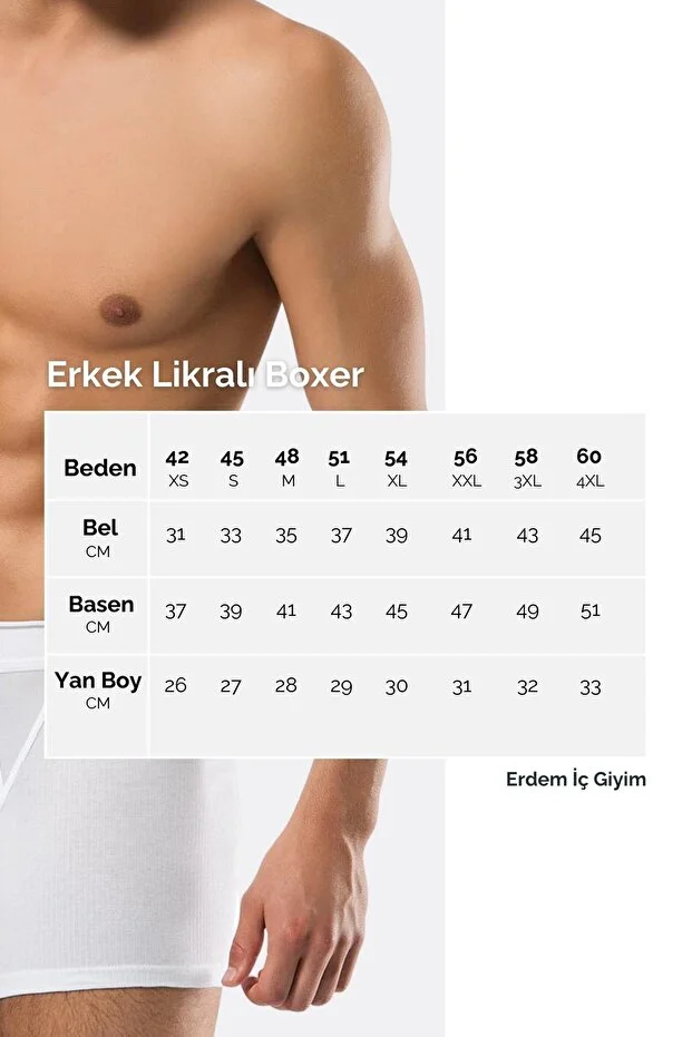 Erdem Erkek Siyah Pamuk Air Slim Boxer- 1428s
