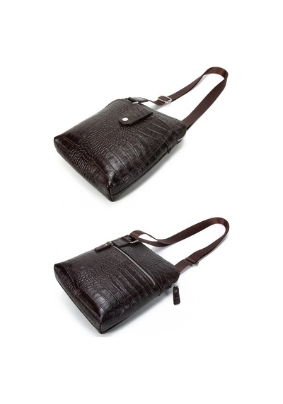 Kangaroo Kıngdom Kroko Çanta Deri Kahve Unisex Postacı 1. Sınıf Kangaroo K 4544Ck