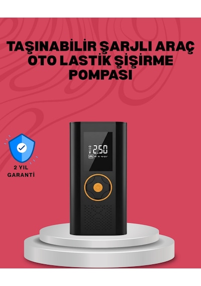 Ilkeshop Çok Amaçlı Dijital Lastik Pompası Araç Bilet Top Uyumlu