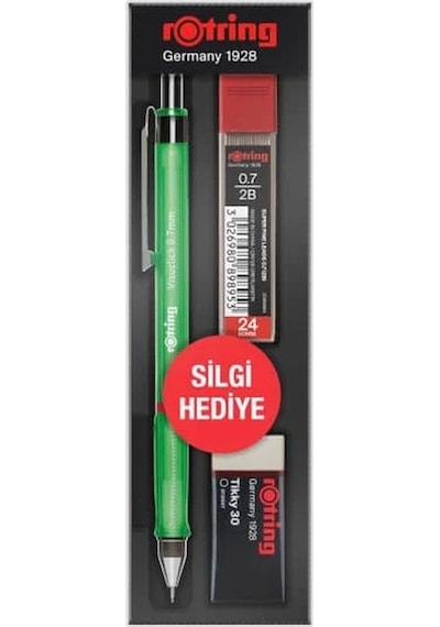 Rotring Visuclick 0.7 Uçlu Kalem Seti Uç ve Silgi Yeşil N11.2079