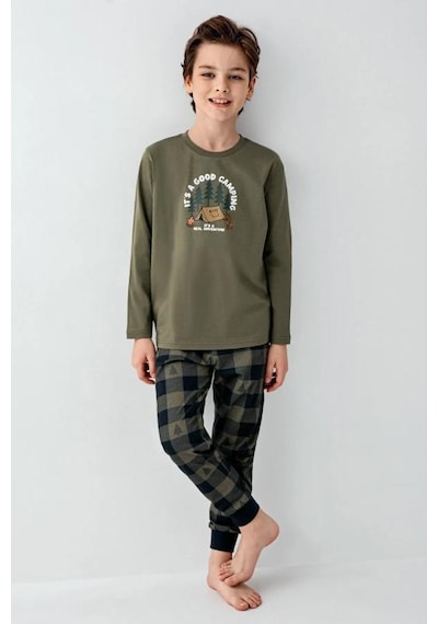 Arnetta Erkek Çocuk Haki Pijama Takımı 3500-2 Haki