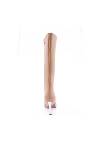 Dgn K110-22k Kadin Sivri Burun İnce Topuklu Çizme K110-1710-R12632 Ten Rengi