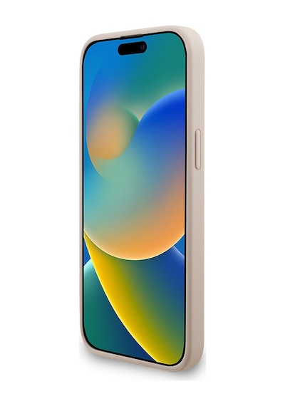 Apple iPhone 15 Pro Max Uyumlu Kılıf Guess Lisanslı M safe Bilek Askı İpli Yazı Logolu Kapak Pembe