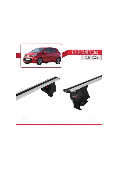 Kia Picanto Ja 2017 Ve Sonrası İle Uyumlu Ace-4 Ara Atkı Tavan Barı Gri