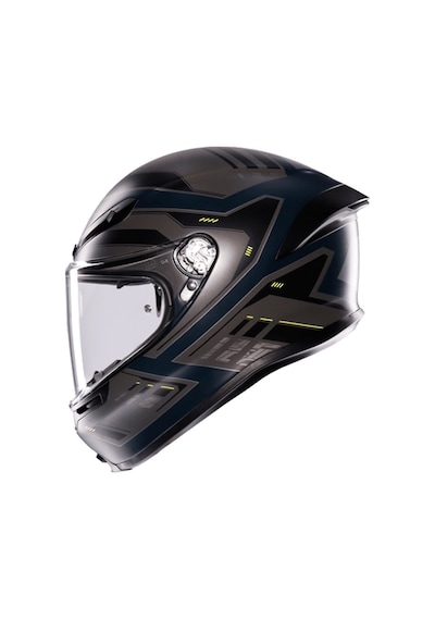 Agv K6 S Mplk Enhance Matt Grey Yellow Fluo Kapalı Kask Siyah