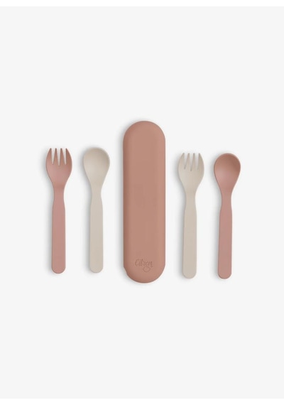 Citron Bio-based 2'li Çatal Kaşık Takımı Ve Kutusu - Pink/cream 1196960