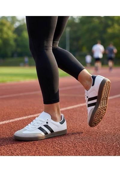 Ortopedik Taban Üst Kalite Günlük Sneaker Spor Ayakkabı Beyaz - Siyah