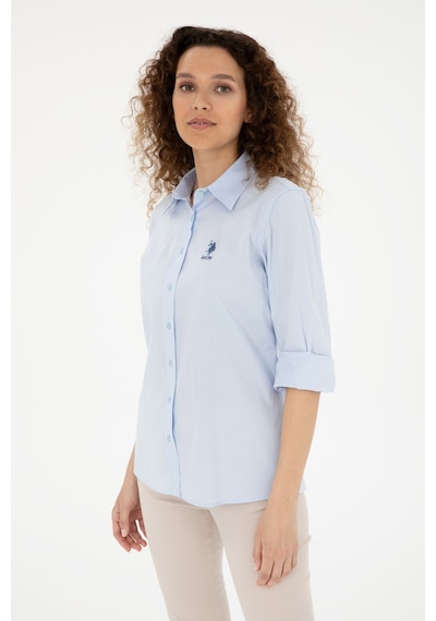 U.S. Polo Assn. U.s. Polo Assn. Kadın Uzun Kollu Gömlek 2086493 Açık Mavi