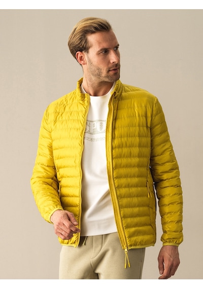 Xint Sarı Regular Fit Dik Yaka Şişme Mont 190527