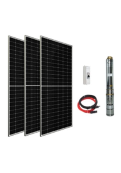 72 V Volt 1.5 HP 1.1 kW 1100 W Watt Dc Kademeli Dalgıç Solar Pompa 1365 Watt Güneş Paneli Solar Sulama Paket Sistem