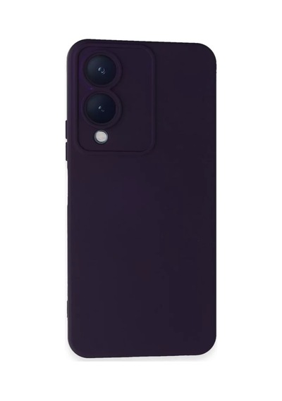 Vivo Y17s Uyumlu Kılıf Nano İçi Kadife Silikon - Mor