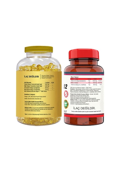 Flx Omega 3 Balık Yağı 180 Softgel & Nevfix  Selenyum 200 Mcg 120