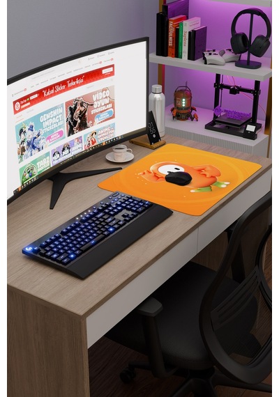 Fall Guys Kaymaz Dikişli Kauçuk Oyuncu Mousepad V2 - 48x40 Xl Gaming Mouse Pad Fare Altlığı