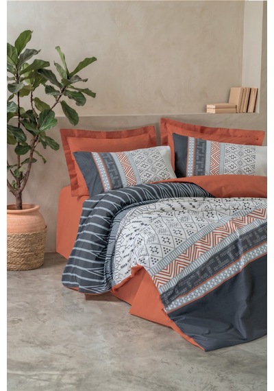 Cotton Box Toprak Tek Kişilik Nevresim Takımı Strata Tarçın