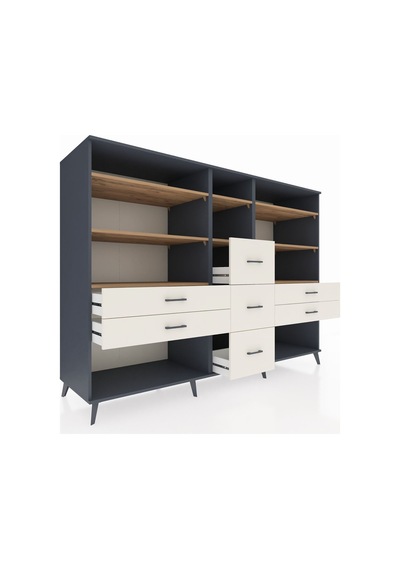 Kronos Dolap 8 Raflı 7 Çekmeceli 220x59x163 Antrasit-çam/aytaşı Atlas Çam/aytası - Antrasıt Kronos Dolap 8 Raflı 7 Çekmeceli 220x59x163 Antrasit-çam/aytaşı Atlas Çam/aytası - Antrasıt
