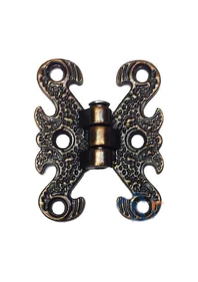 Zamak Kelebek Menteşe - Küçük, 30x40mm, Oksit, 100 Adet Çok Renkli