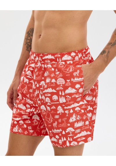 Skechers M 7 Inch Swimshort Erkek Kırmızı Deniz Şortu S2610132-0120 Kırmızı