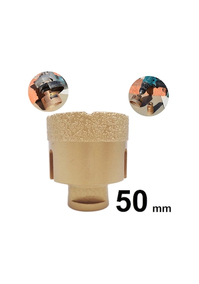Mermer Granit Panç M14 Fayans Beton Karot 50mm Sarı Elmas Delm...