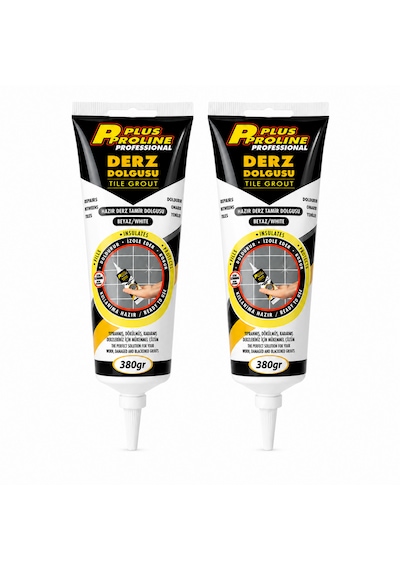 Plus Proline Derzmatik Silikonlu Hazır Derz Dolgusu Beyaz 380 Gr X 2 Adet 2 Li Set 380gr+380gr