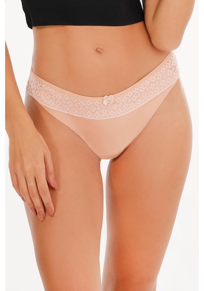 Sensu Kadın Lazer Kesim Dantelli Slip Külot 3'lü Paket Set - Kts3101 Model-1 Yeşil