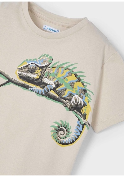 Mayoral Bukalemun Baskılı Erkek Çocuk T-shirt 3045 Bej Mayoral Bukalemun Baskılı Erkek Çocuk T-shirt 3045 Bej