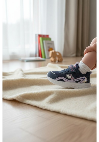 Enoch Hello Kitty Karakter Figürlü Ve Hologram Detaylı Kız Çocuk Spor Ayakkabı Lacivert - Lila Enoch Hello Kitty Karakter Figürlü Ve Hologram Detaylı Kız Çocuk Spor Ayakkabı Lacivert - Lila