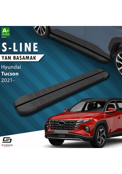 S-dizayn Hyundai Tucson 4 S-line Siyah Yan Basamak 173 Cm 2021-2024 A+ Kalite