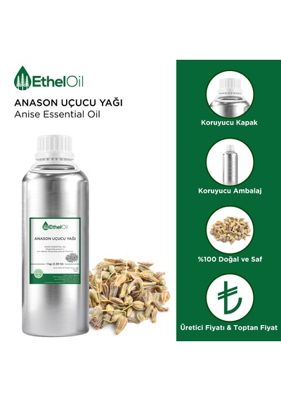 Anason Uçucu Yağı - 1 Kg Saf Ve Doğal Uçucu Yağ 1 KG