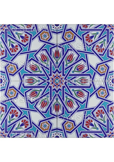 Can Seramik – 20x20 Cm. Cç-17 İznik Çini Karo 5' Li 1 Paket