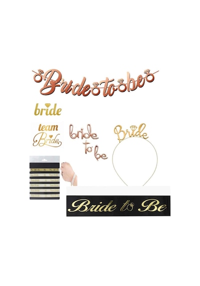 Bride To Be Bekarlığa Veda Partisi Süsleme Seti İmza Folyo Balonl +3