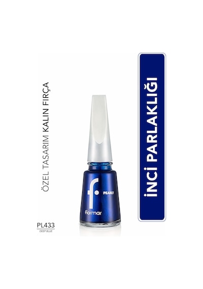 Flormar Pearly Yarı Şeffaf Sedefli Parlak Oje PL433 Deep Blue