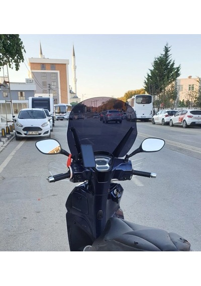 Motocam Kymco People S 200 Ön Cam 2020-2026 Model 38cm Siyah Renkli 4mm Sportif