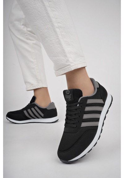 Khayt Master Rahat Erkek Kadın Günlük Spor Ayakkabı Siyah-füme Siyah - Füme