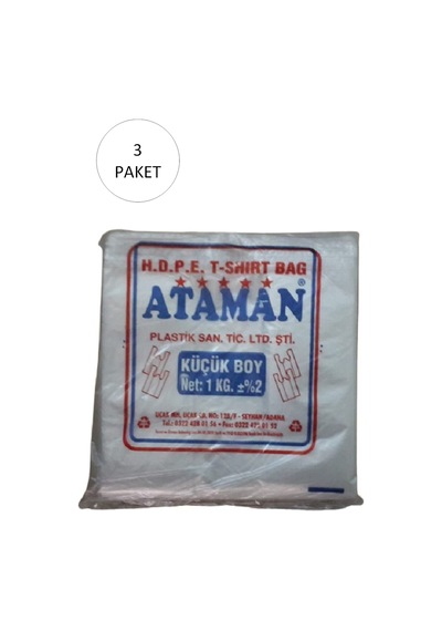 Kalın Şeffaf Atlet Poşet Küçük Boy 25x33 Cm 1 Kg 3 Paket-takriben 510 Adet