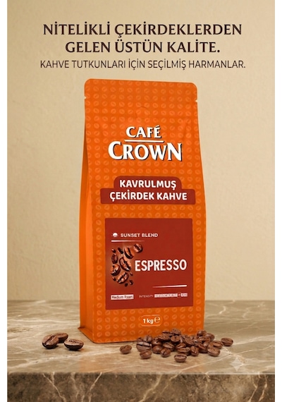 Çekirdek Kahve 1kg Medium Roast, Sunset Blend,espresso Çekirdek Kahve