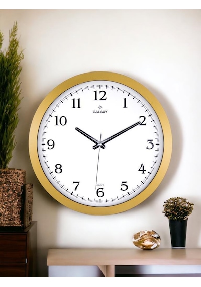 Galaxy 1964-k Serisi Lüx Premium Klasik Ofis Ve Duvar Saati 35 Cm Gold Altın