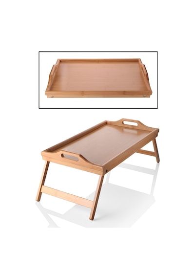Bls 50x30 Ayaklı Bambu Tepsı Ahşap