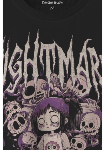Nightmare Club Korku Kulübü Baskılı Tişört Unisex T-shirt 001