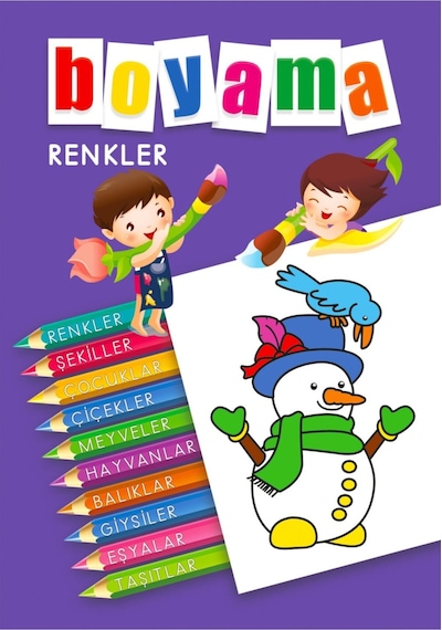 Boyama Kitabı Renkler,şekiller 10 Kitap