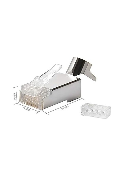 4229 Cat7 Rj45 İnternet Patch Kablo Ucu Konnektör Jak, 10'lu