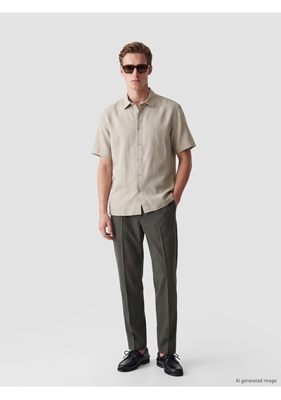 Lcw Vision Bej Regular Fit Dokulu Erkek Gömlek