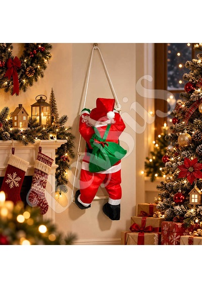 Yılbaşı Tırmanan Noel Baba 60 Cm Diğer