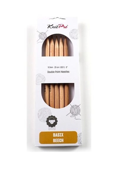 Knitpro Basix Birch Huş Ağacı 9mm 20cm Çorap Şişi 35125