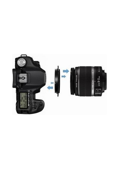 Nikon D5500 D5600 18-55mm Lens İçin 55mm Macro Makro Ters Lens Objektif Adaptörü