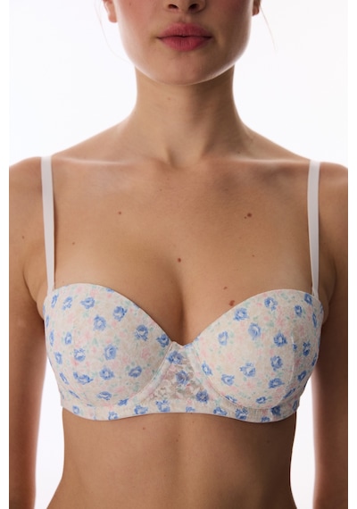 Penti Kırık Beyaz Pop Up Destekli Floral Lace Dantel Sütyen