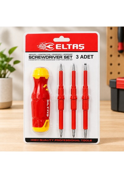 Elektrikli Tornavida Seti Çift Taraflı Uçlu 3mm/5mm/6mm Ergonomik Sap