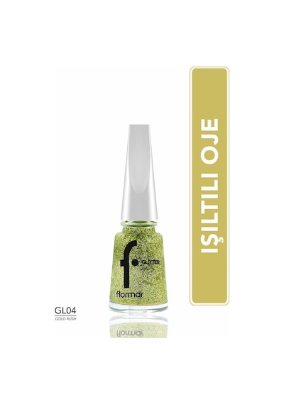 Flormar Glitter Yarı Transparan Parlak Bitişli Simli Oje GL04