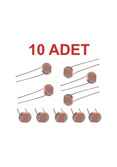 10 Adet Ldr Işık Sensörü Foto Direnç 5 Mm Rodevino